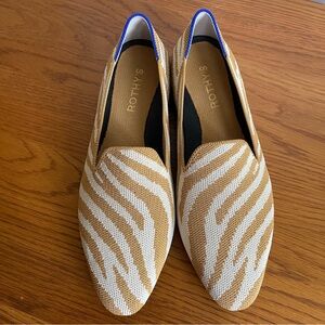 Rothy’s The Almond Loafer Brown Zebra Size 7.5